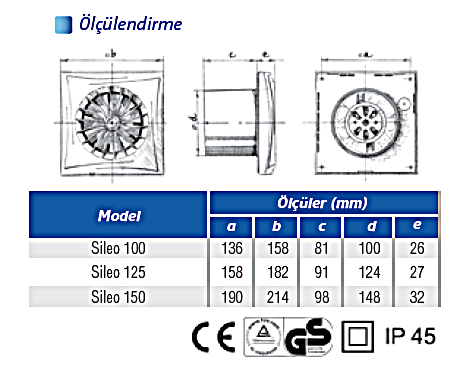 sileo 100 ölçüler