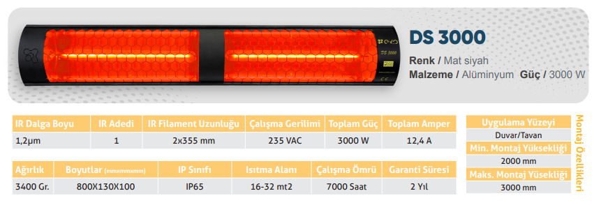 ds 3000 teknik tablo