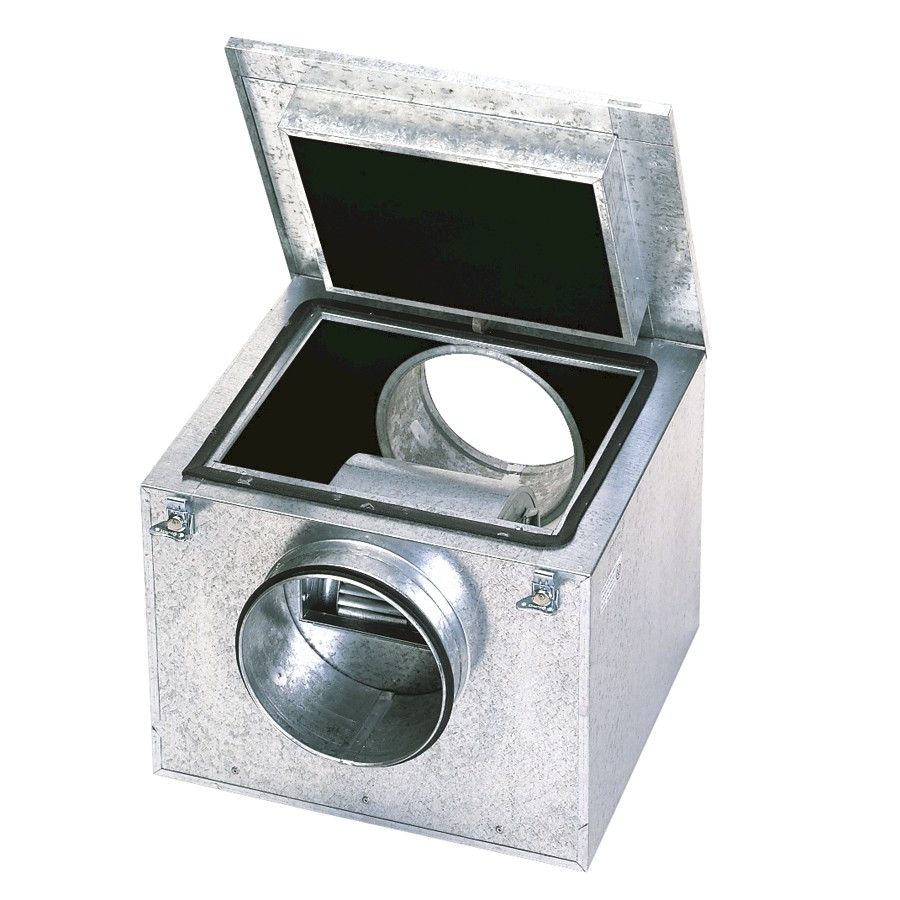 cab-400 metal kabinli kanal tipi fan 3.400 m3/h 50mm akustik izolasyonlu, radyal fan, 69/55db