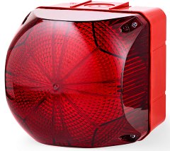 AUER SIGNAL QDS, Led'li Sabit Veya Flaşörlü Sinyal Lambası 220 VAC - Kırmızı