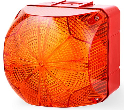AUER SIGNAL QDS, Led'li Sabit Veya Flaşörlü Sinyal Lambası 220 VAC - Turuncu