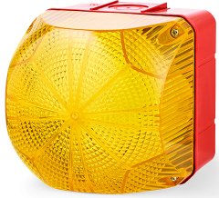 AUER SIGNAL QDS, Led'li Sabit Veya Flaşörlü Sinyal Lambası 24 V AC/DC - Sarı