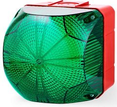 AUER SIGNAL QDM, Led'li Sabit Veya Flaşörlü Sinyal Lambası 24 V AC/DC - Yeşil