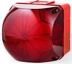 AUER SIGNAL QDL, Led'li Sabit Veya Flaşörlü Sinyal Lambası 110-220V AC/DC - Kırmızı