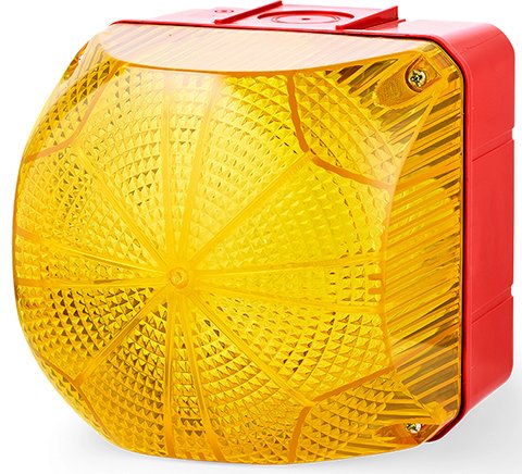 AUER SIGNAL QDX, Led'li Sabit Veya Flaşörlü Sinyal Lambası 110-220V AC/DC - Sarı