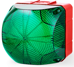 AUER SIGNAL QDX, Led'li Sabit Veya Flaşörlü Sinyal Lambası 110-220V AC/DC - Yeşil