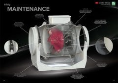 Vortice Lineo 250 1440 m³/h , 3 Hızlı Kanal Tipi Fan