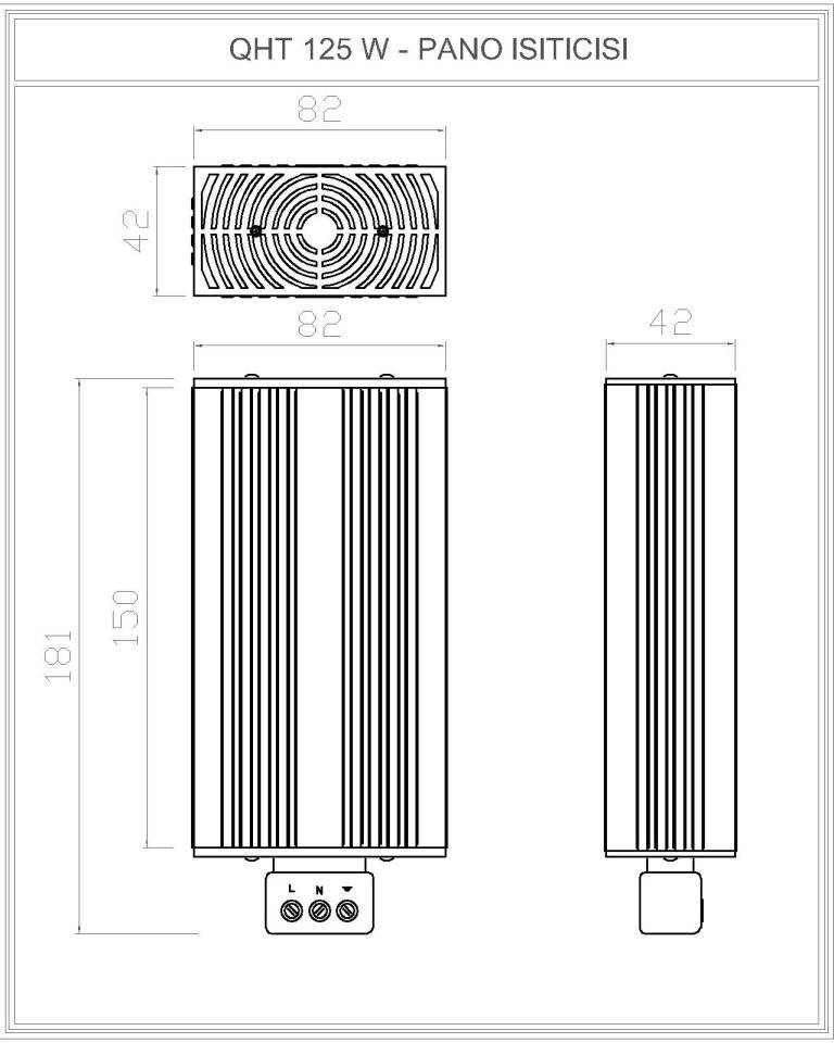 QHT 125W | Pano Isıtıcısı | 110 - 240 V. | 125 W.