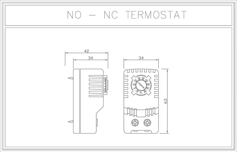 Qht-no pano termostatı, Pano Soğutması Kontrolü İçin