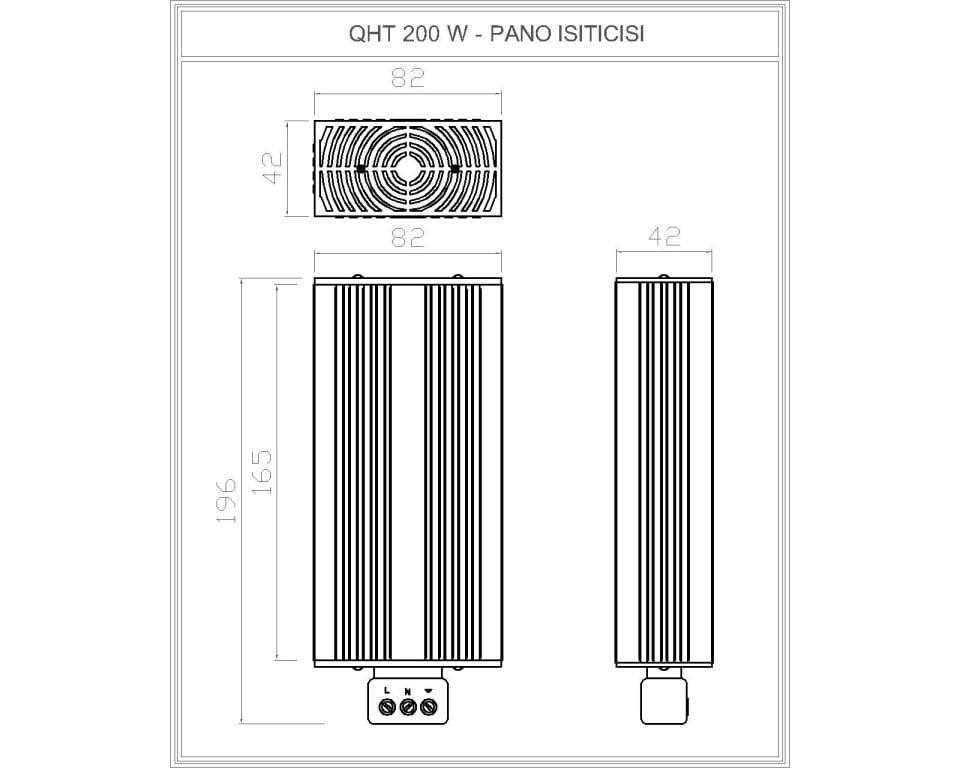 QHT 200 W | Pano Isıtıcısı | 110 - 240 V. | 200 Watt