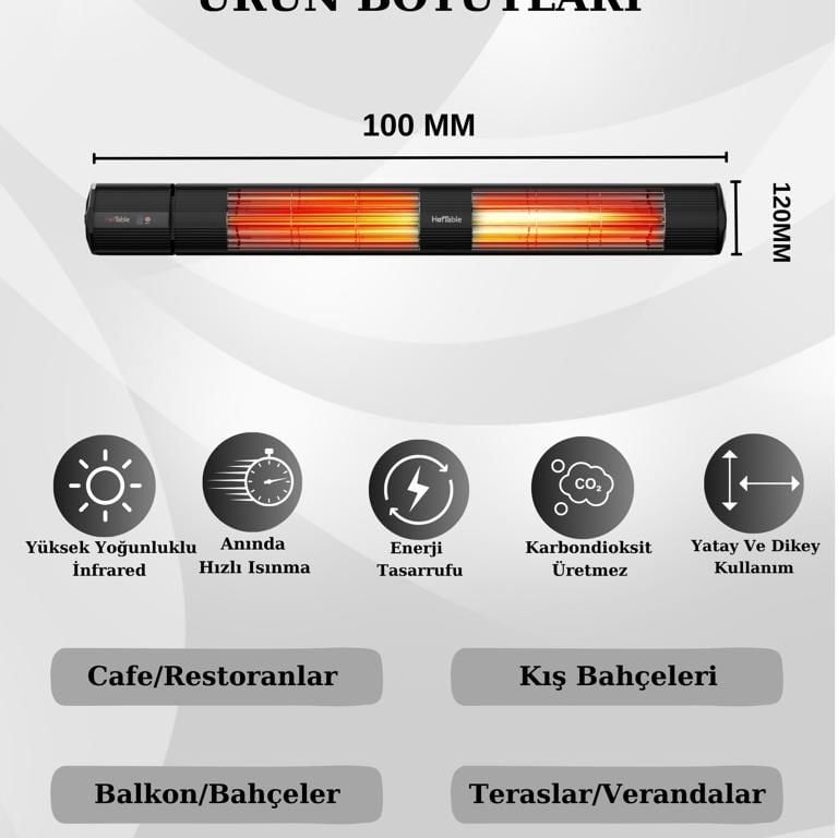 Hottable Classic Plus İnfrared Dış Ortam Isıtıcı 4000 Watt. U.K.
