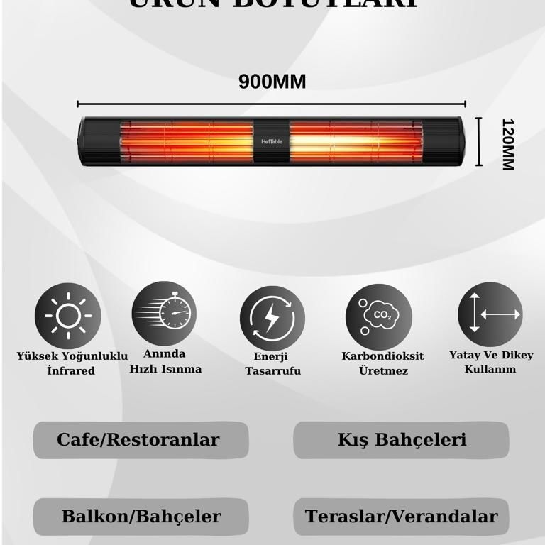 Hottable Classic İnfrared Dış Ortam Isıtıcı 4000 Watt.