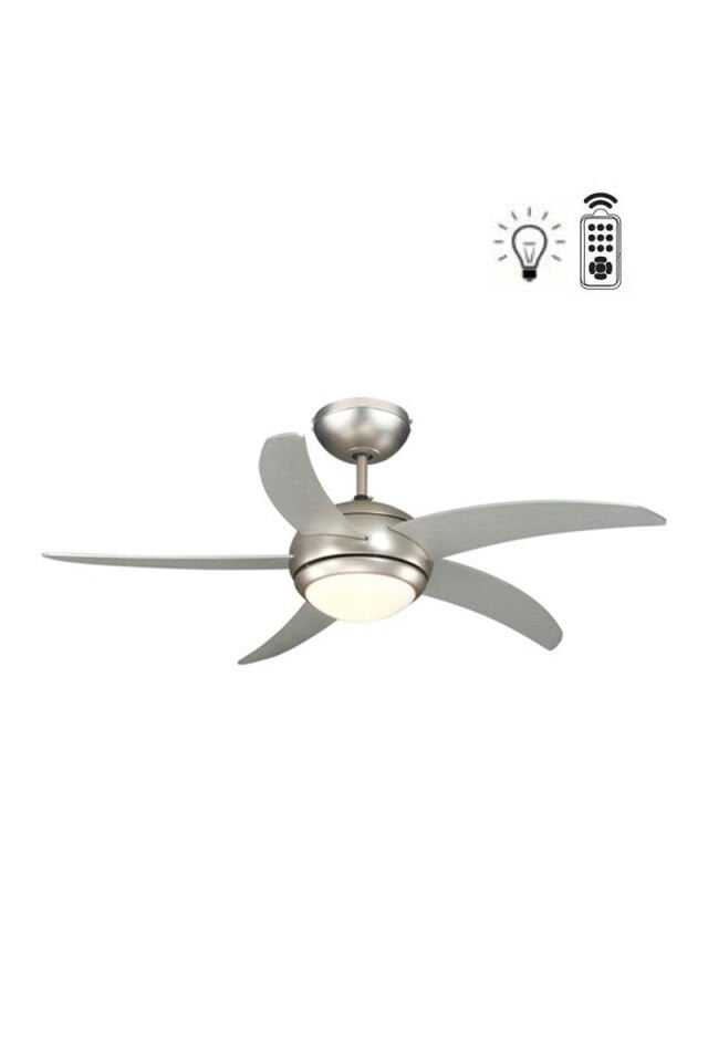 Kaşkar Taflan L44 | Uzaktan Kum. Lambalı Tavan Vantilatörü | Saten Metal Gövde