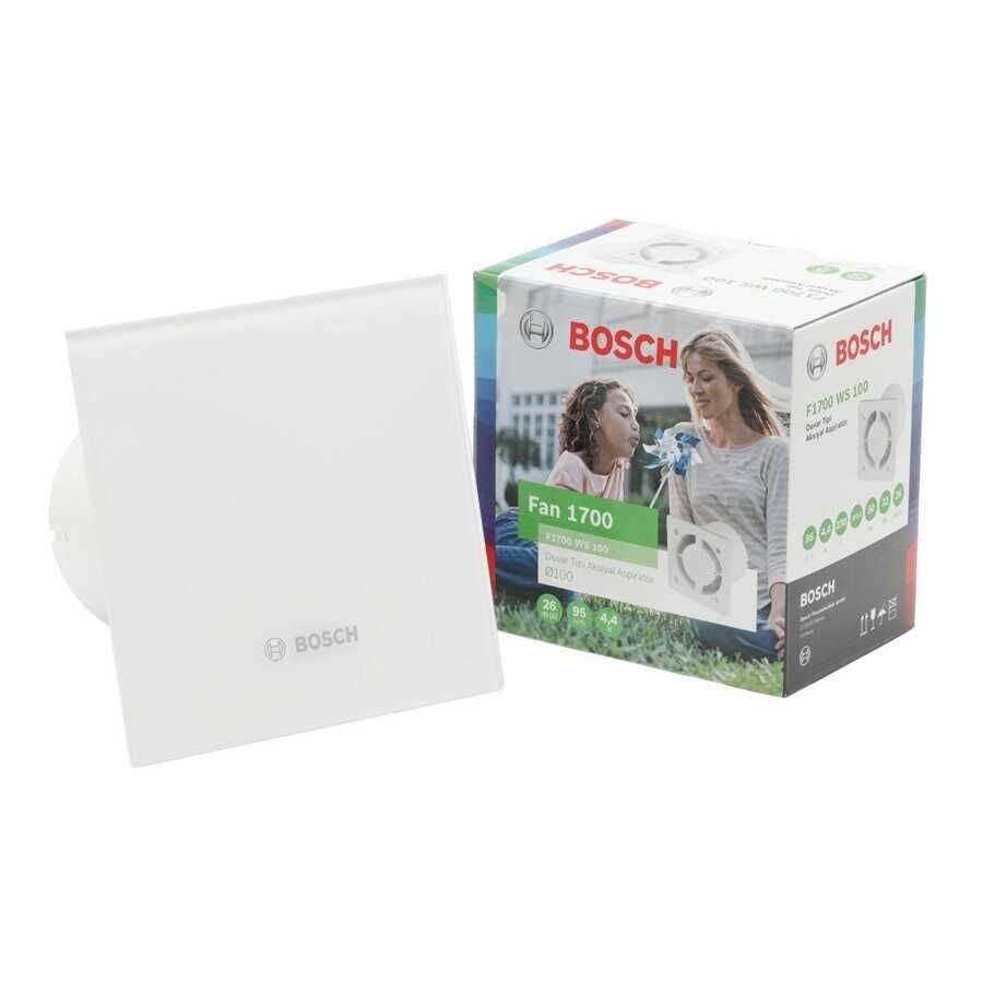 Bosch 1700 WS DP100 Mat Beyaz Banyo Fanı – Sessiz ve Estetik Havalandırma