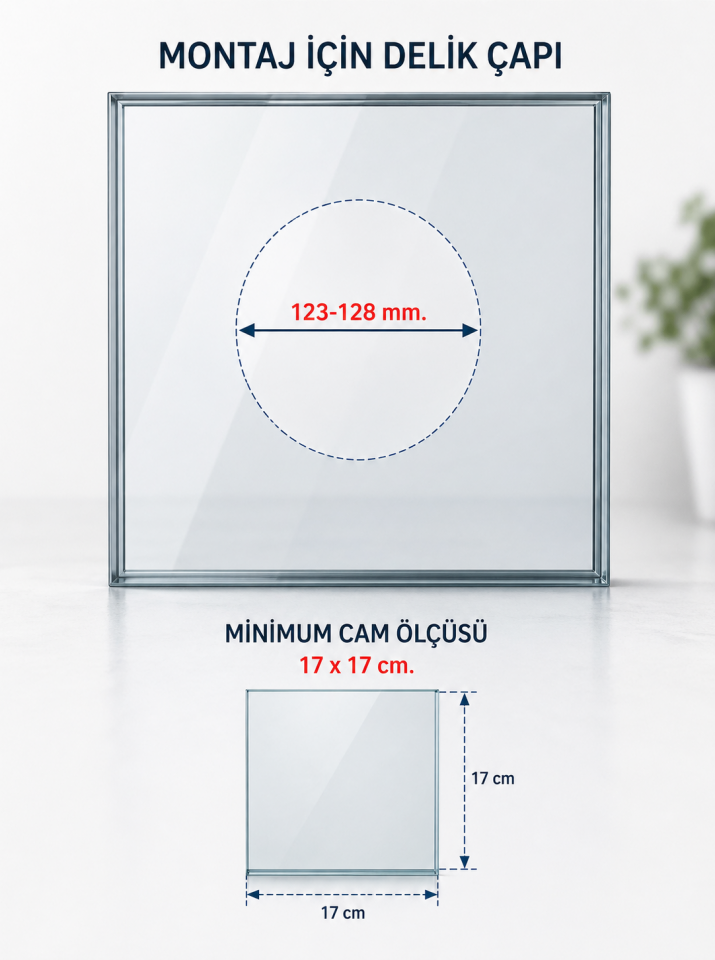 Vortice Punto M 100 Banyo Fanı + Cam Montaj Kiti