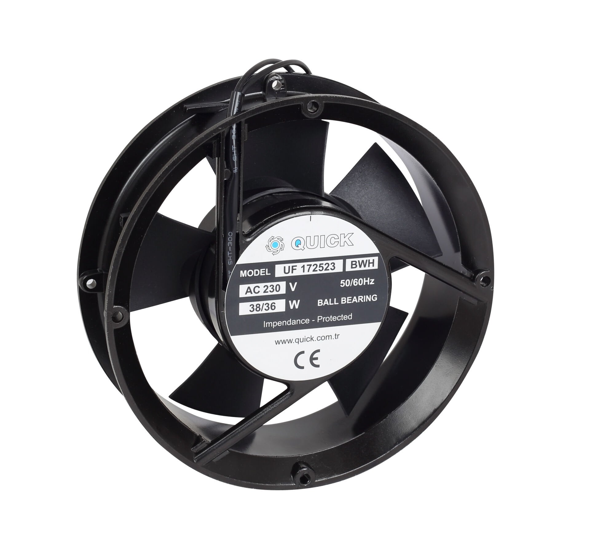 Quick 172 mm Yuvarlak Pano Fanı - UF172523 Serisi (Rulmanlı)