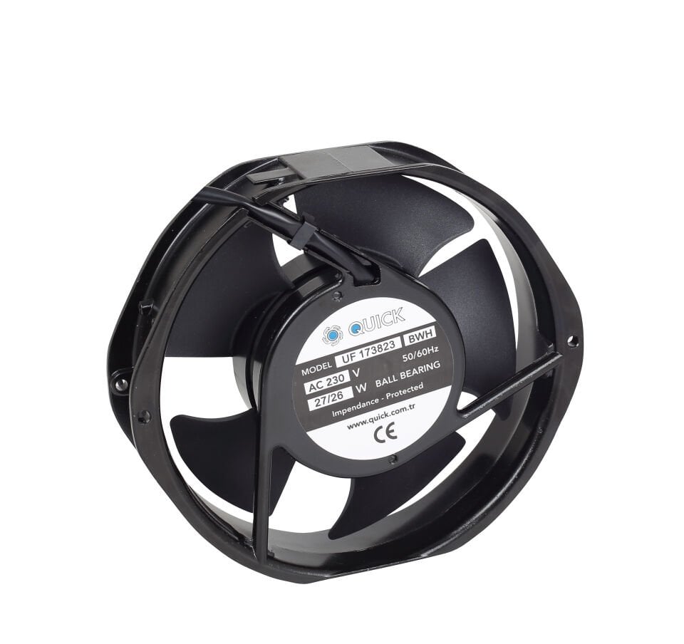 Quick 170x150x38 mm Oval Pano Fanı - UF173823BWH (Rulmanlı)
