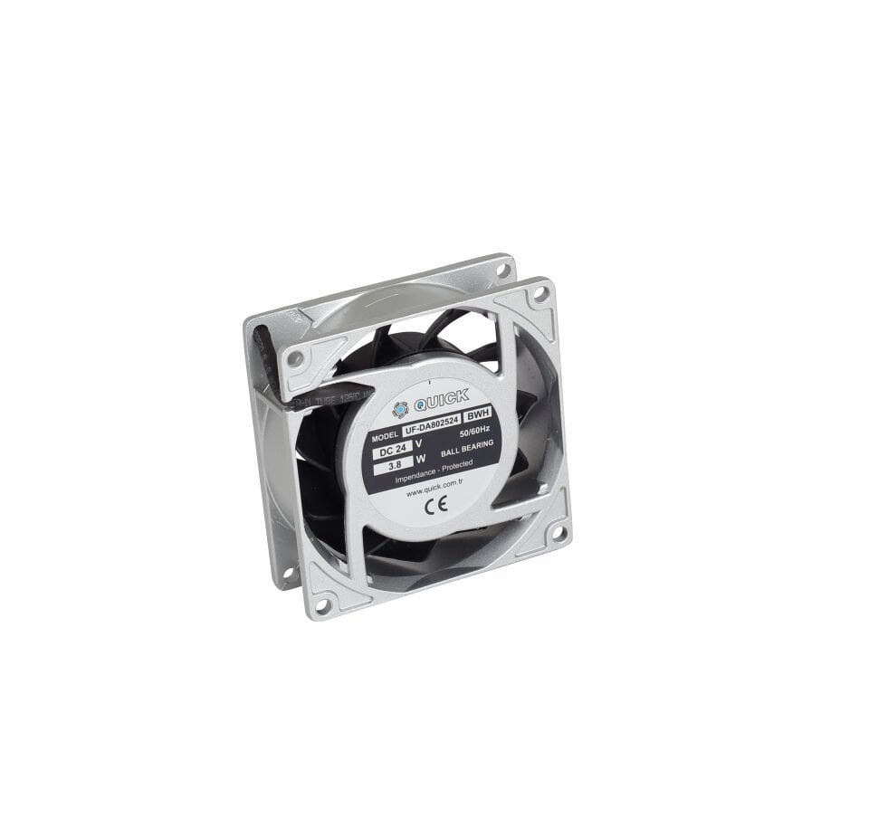 Quick 80x80x25 mm 12V DC Pano Fanı - UF-DA8025 Serisi (Rulmanlı)