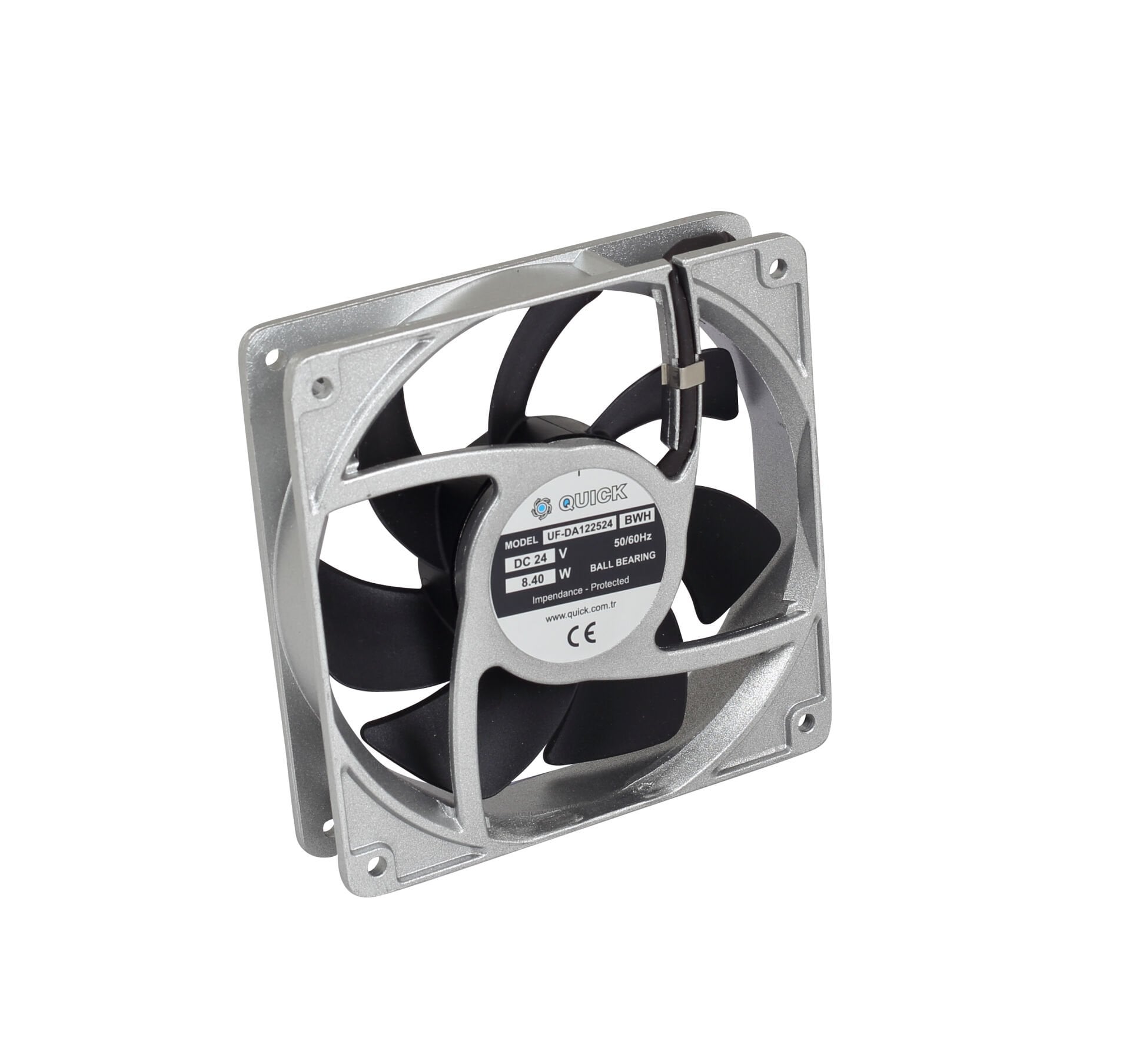 Quick 120x120x25 mm 24V DC Pano Fanı - UF-DA1225 Serisi (Rulmanlı)