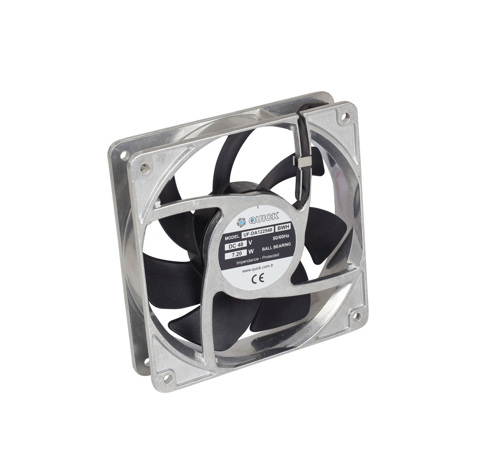 Quick 120x120x25 mm 48V DC Pano Fanı - UF-DA1225 Serisi (Rulmanlı)