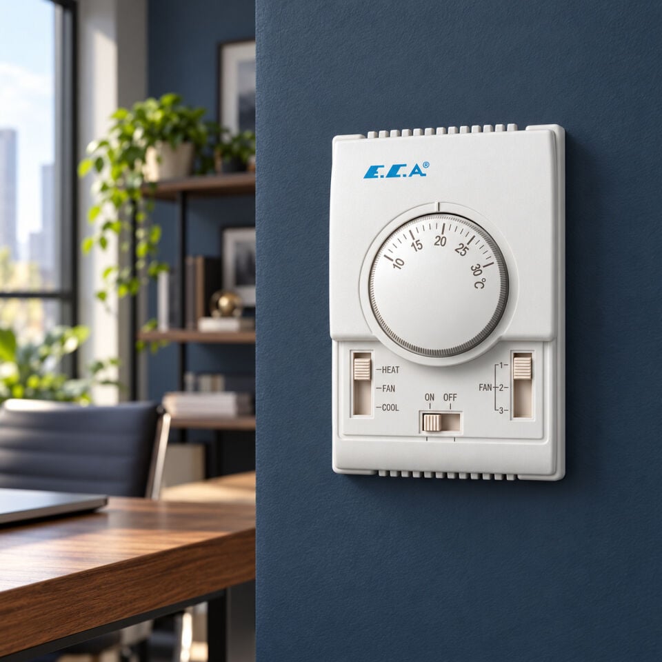 ECA Elektromekanik Fancoil Termostatı (2 Borulu Tüm Markalarla Uyumlu)