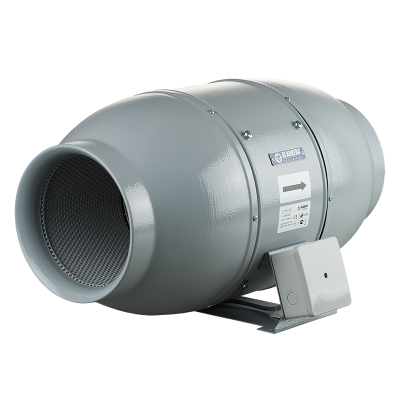 iso-mix 150 (410-550 m3/h) 26-33db ses izolasyonlu polimer kaplı yuvarlak kanal tipi fan
