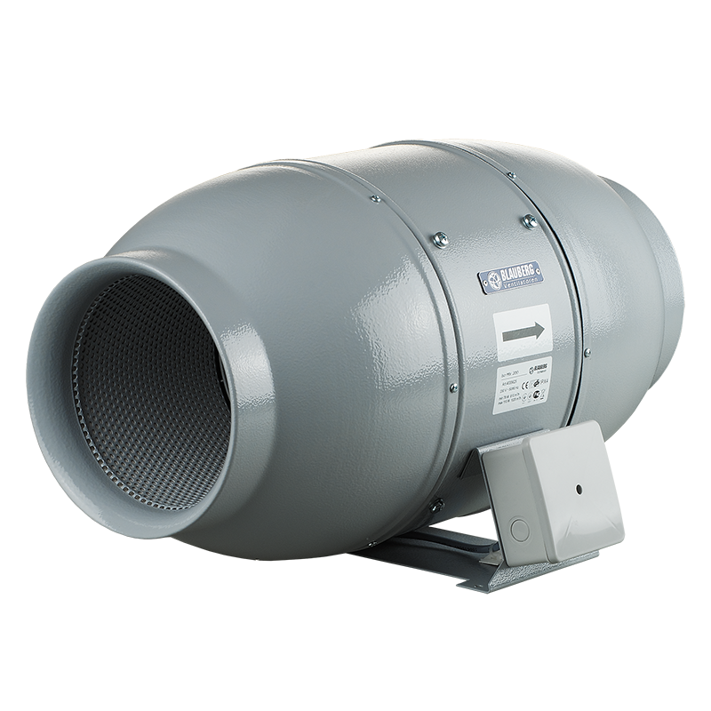 iso-mix 160 (410-550 m3/h) 26-33db ses izolasyonlu polimer kaplı yuvarlak kanal tipi fan