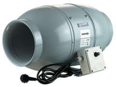 iso-mix 160 (410-550 m3/h) 26-33db ses izolasyonlu polimer kaplı yuvarlak kanal tipi fan